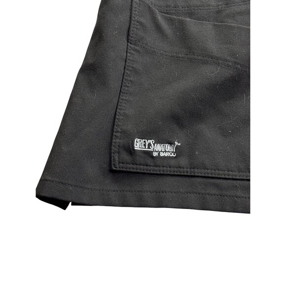 Greys Anatomy By Barco 4XL Black Scrub Top Custom Embroidered Wolf Logo - Picture 3 of 6